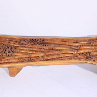 Bamboo Forest Carved Teak Root Table