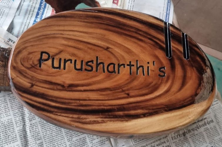 Handmade Hand Carved Wood Customized Plaque Product