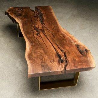 Live Edge Coffee Fremont Table Walnut Slab