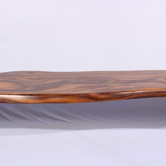 Long Black Walnut Bench With Live Edges