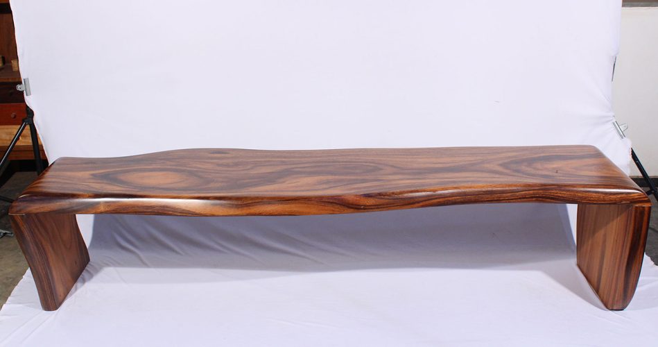 Long black walnut bench with Live edges Product