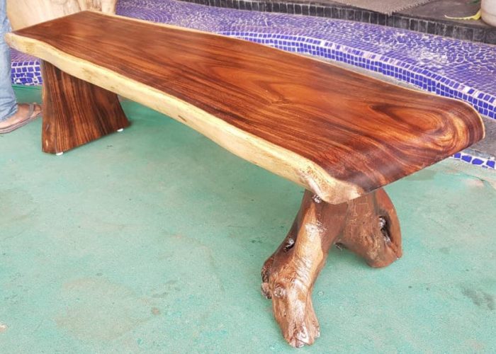 Real chestnut wood live edge desk Product