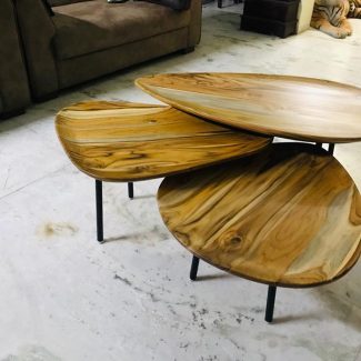 Teak Wood Centre Table Set Of 3 Pair