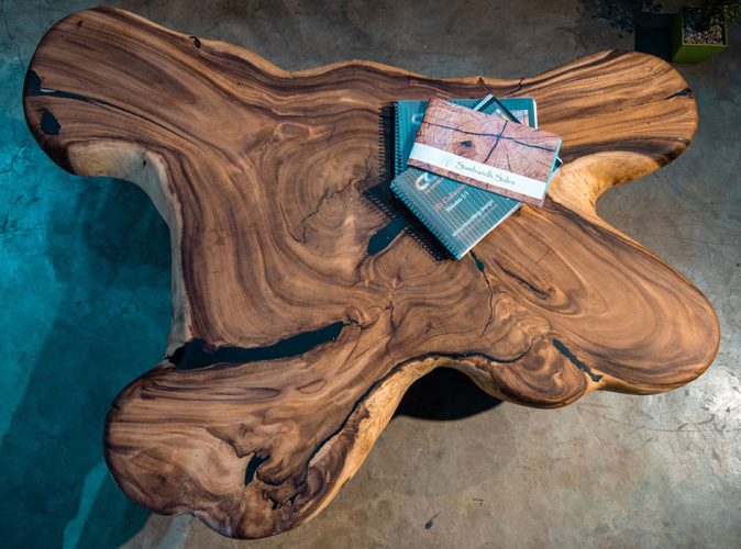 Solid Root Wood Tree Disc slab Product