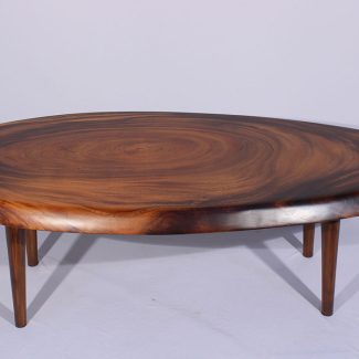 Vintage Deilcraft Oval Black Walnut Coffee Table