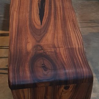 Walnut Gardgen Bench With Resin