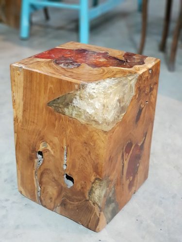 wooden cube with transparent epoxy Product