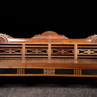 Polished Antique Wood Bench